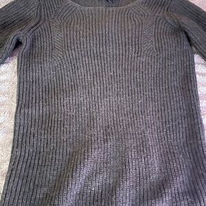 INC International Concepts Black Ribbed Sweater